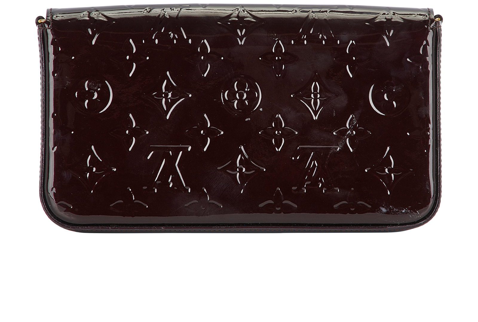 Pochette Felicie Vernis, &pound;450, Handbags, Burgundy, Patent Leather, Back view